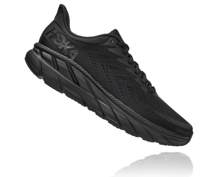 Hoka One One Clifton 7 Löparskor Herr - Svarta - MKYWZ-4395